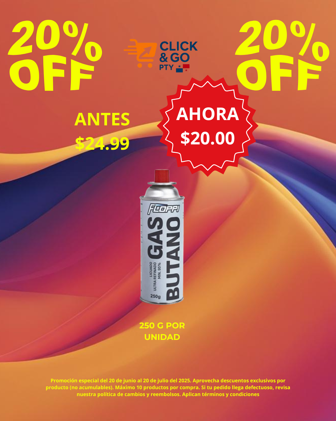 GAS REPUESTO PARA CAMPING FL-RG7